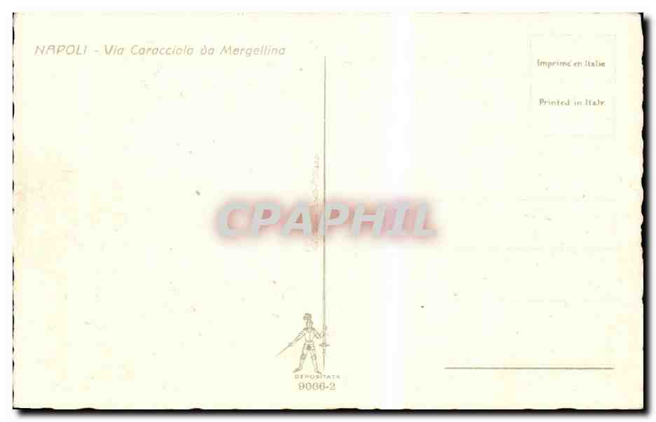 CPA Italie italia Napoli Via Caracciola da Mergellina — Verso