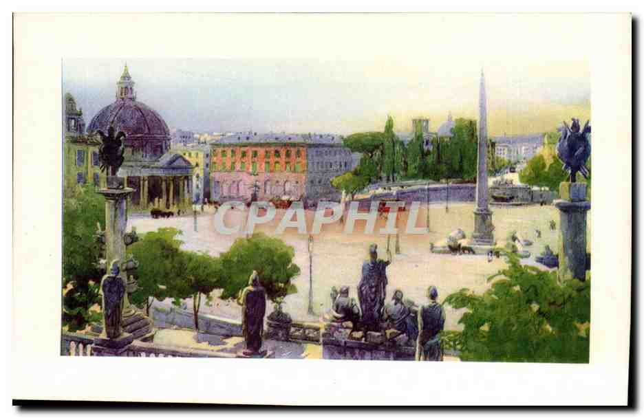 CPA Italie italia Roma Piazza del popolo