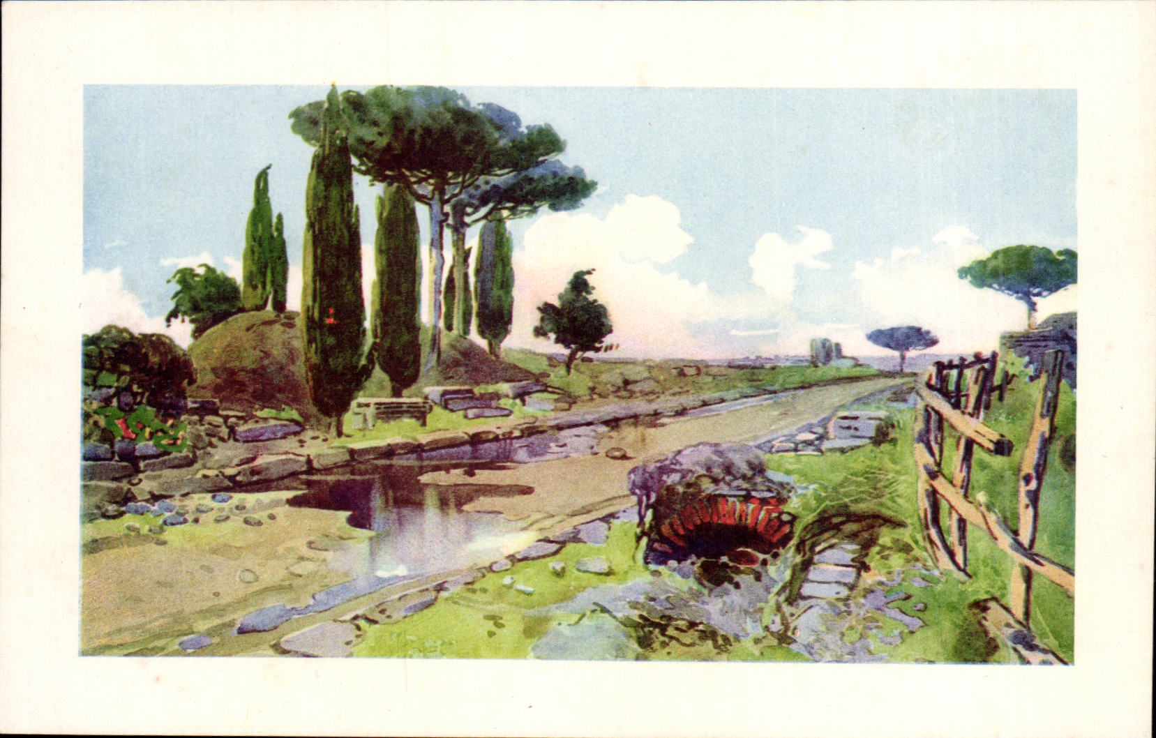CPA Italie italia Roma Via Appia antica