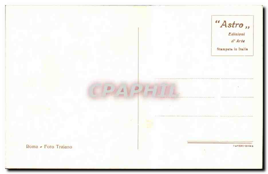 CPA Italie italia Roma Foro Trajano — Rückseite