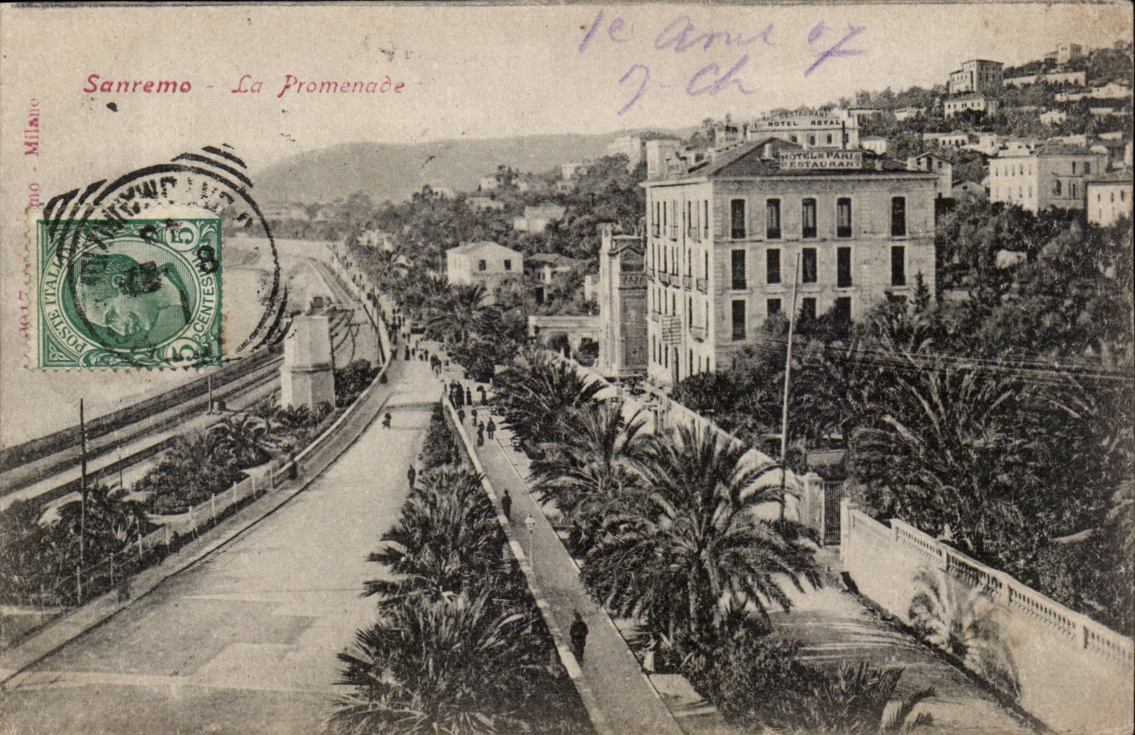 CPA Italie Italia San Remo La promenade