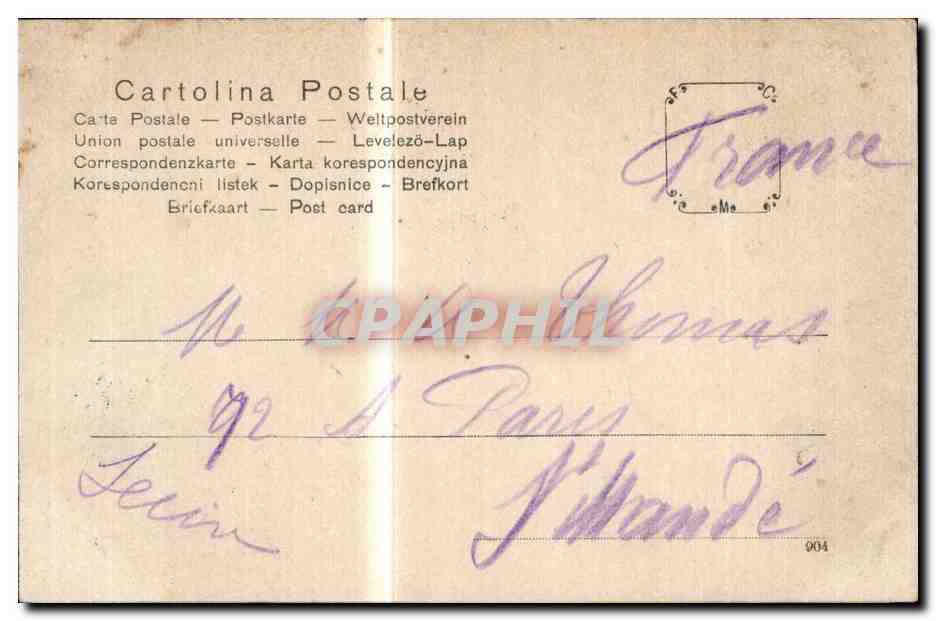 CPA Italie Italia San Remo La promenade — Rückseite