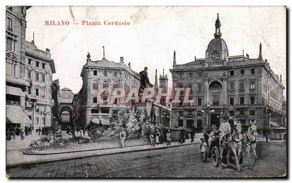 CPA Italie Italia Milano Piazza Cordusio