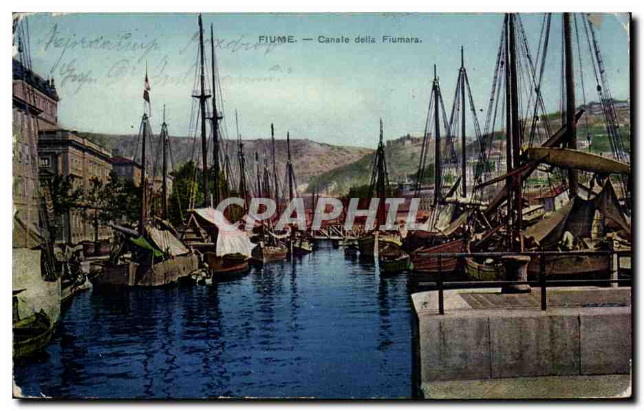 CPA Croatie Croatia Fiume Canale della Fiumara