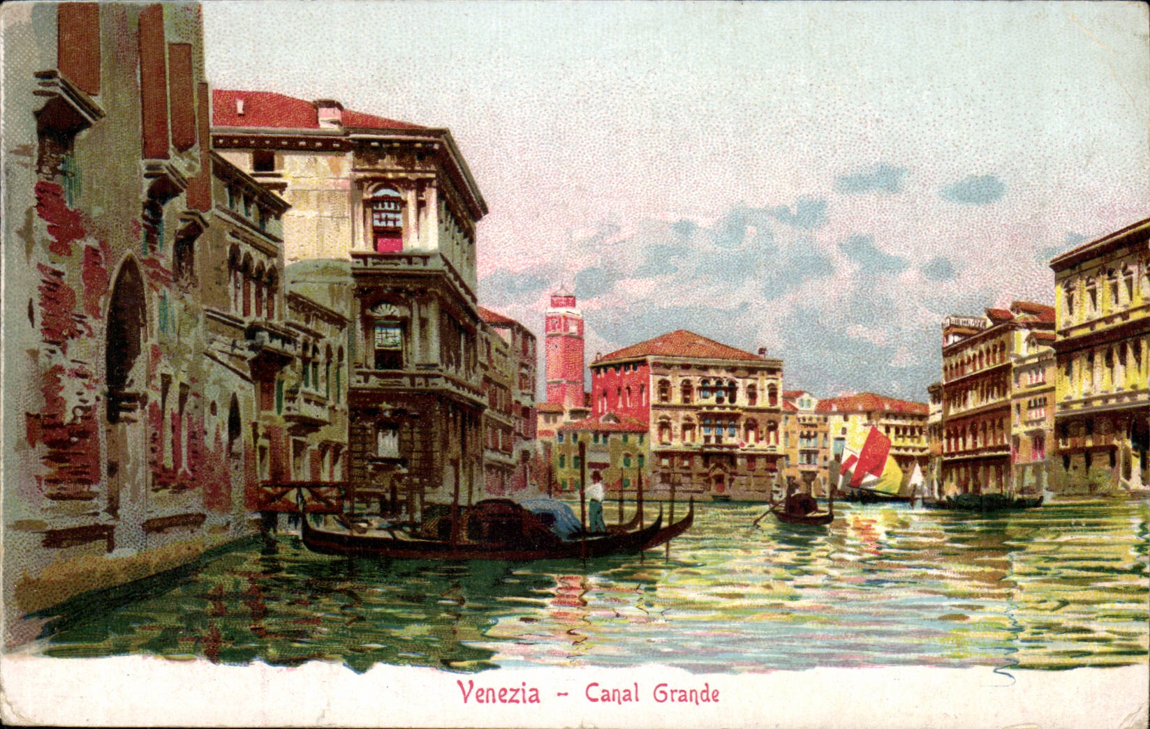 CPA Italie Italia Venezia Canal grande 