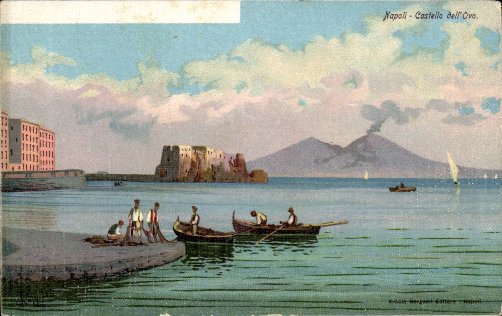 CPA Italie Italia Napoli Castello dell ovo