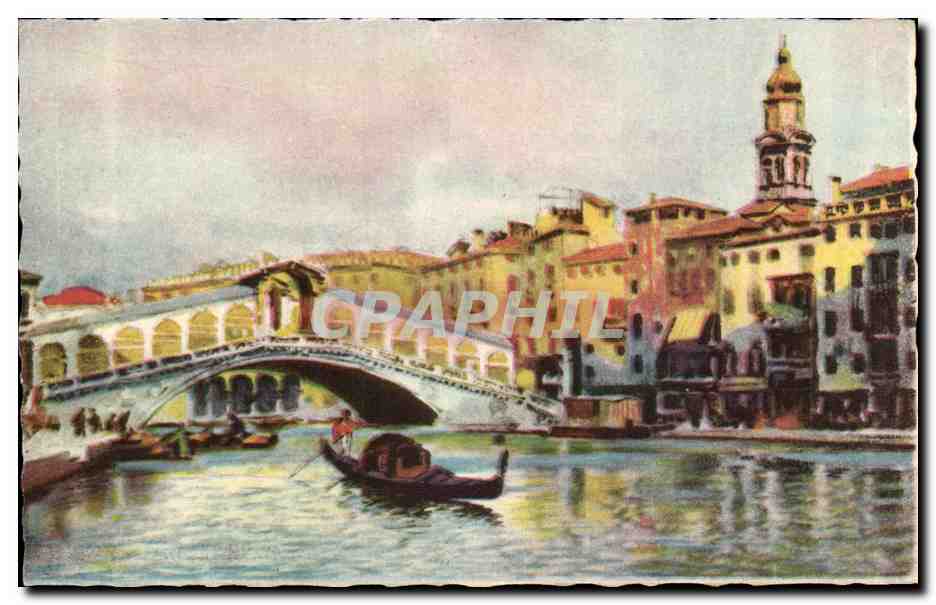 CPA Italie Italia Venezia Ponte di Rialto