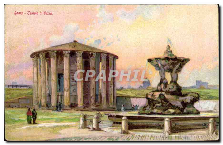 CPA Italie Italia Roma Tempio di Vesta
