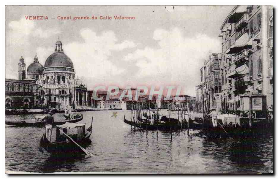 CPA Italie Italia Venezia Canal grande da Calle Valareno