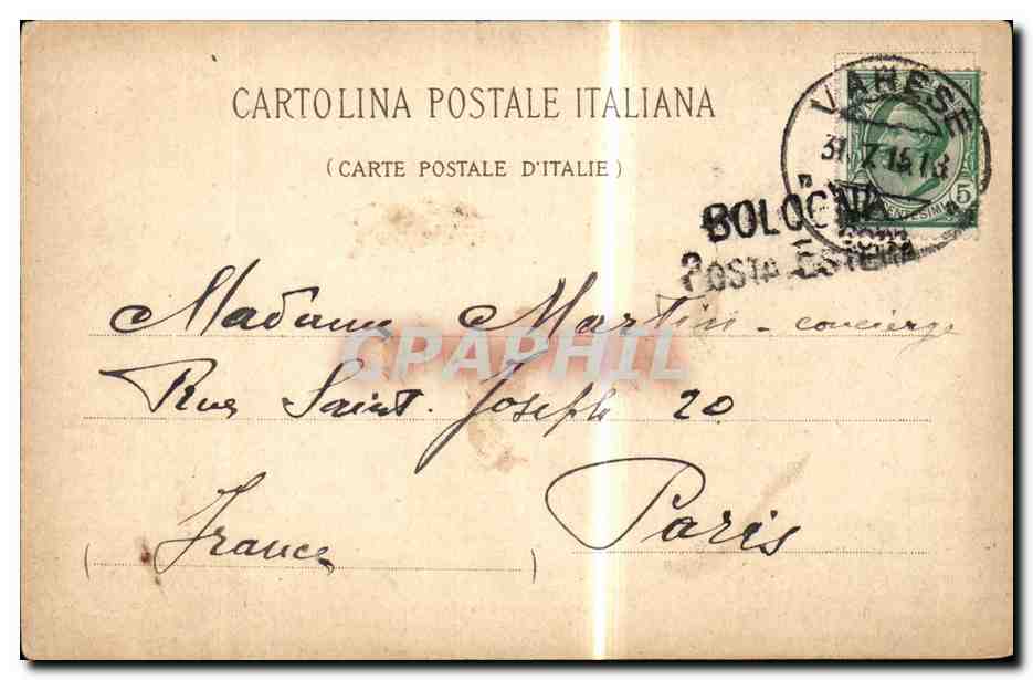 Italia - Italie - Italy - Varese - Sacro Monte - Villa Pogliaghi - CPA  — Rückseite