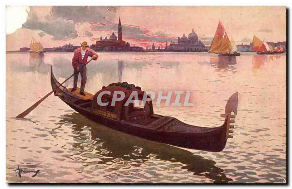 Italia - Italie - Italy - Venezia - Venice - Gondola e Isola S Giorgio - CPA 