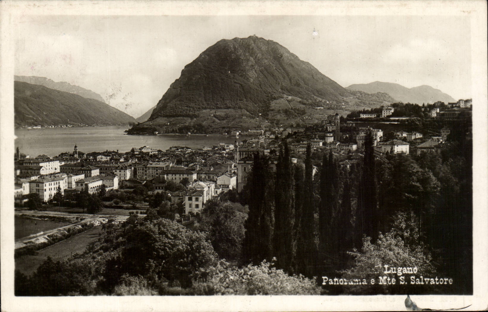 Italia - Italie - Italy - Lugano - Panorama et Mte S Salvatore - CPA 