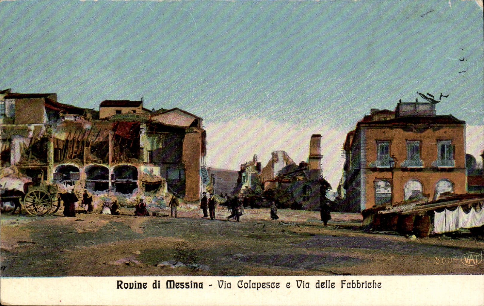 Italia - Italie - Italy - Messina - Le rovine - Via Colapesce e via Fabbriche - CPA 