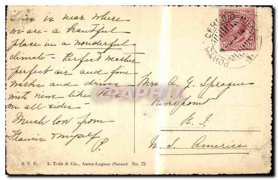 Italie - Italia - Italy - Varese - Sacro Monte - CPA  — Rückseite