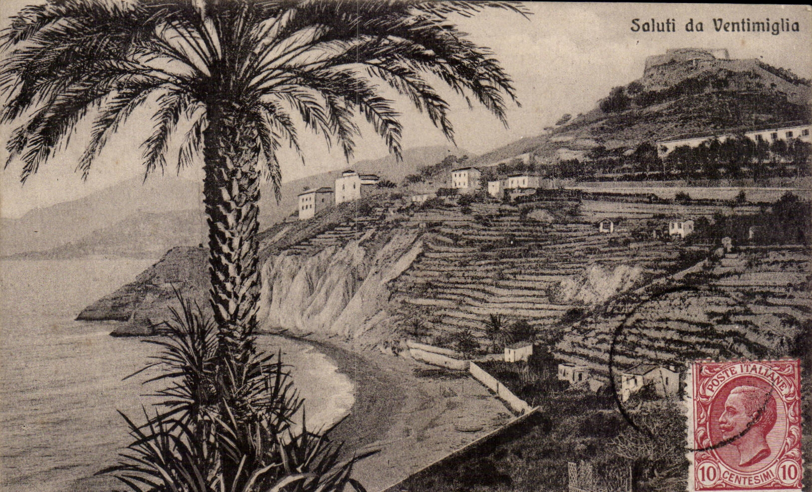 Italia - Italy - Italie - Ventimiglia - Saluti CPA 