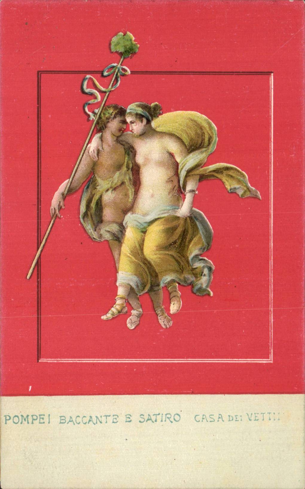 Italia - Italie - Italy - Pompei - Baccante E Satiro - CPA 