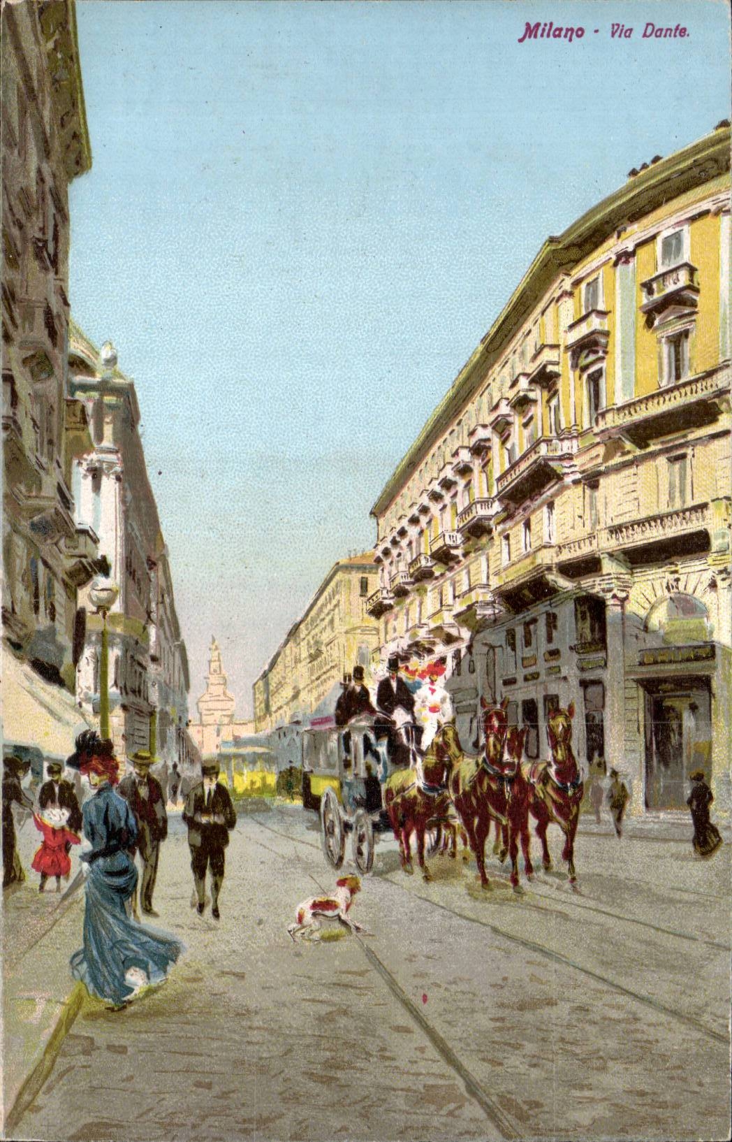 Italia - Italie - Italy - Milano - Milan - Via Dante - CPA 