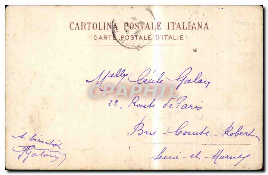 Italia - Italie - Italy - Capri - Costumi - Femme - ane - donkey - CPA  — Verso
