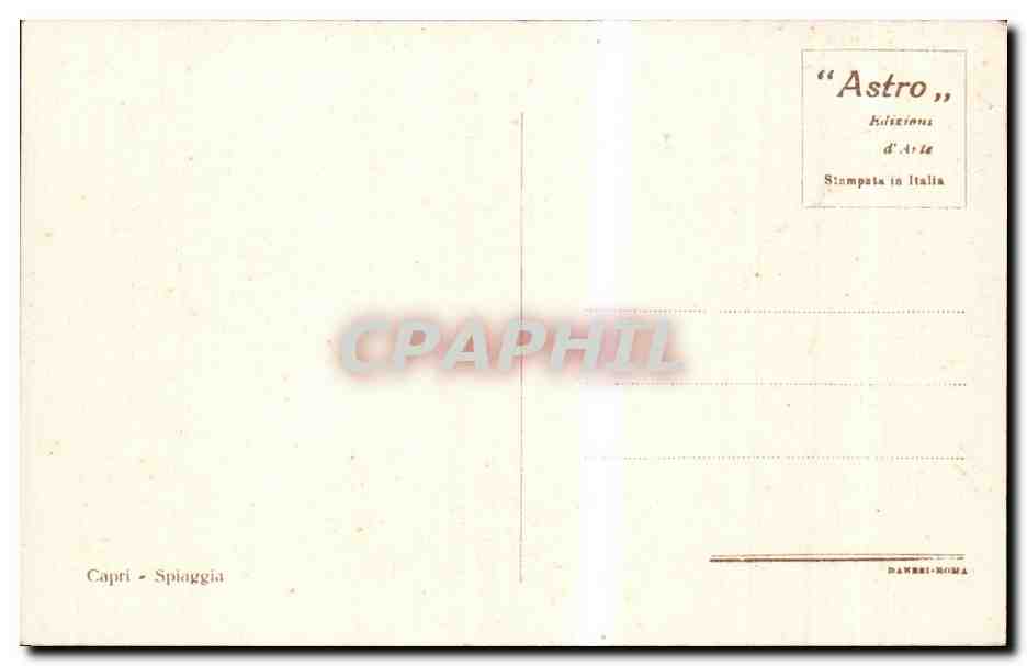 Italie - Italia - Italy - Capri - Spiaggia - CPA  — Rückseite