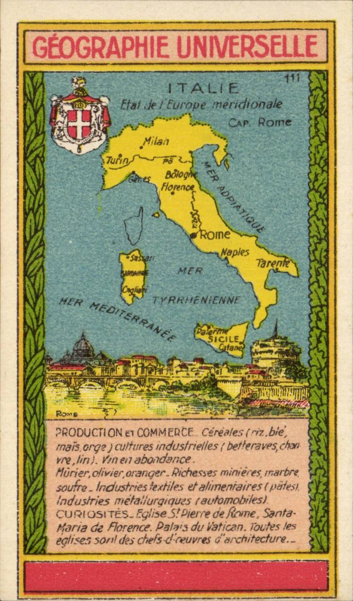 Italia - Italie - Italie - Geographie Universelle - CPA 