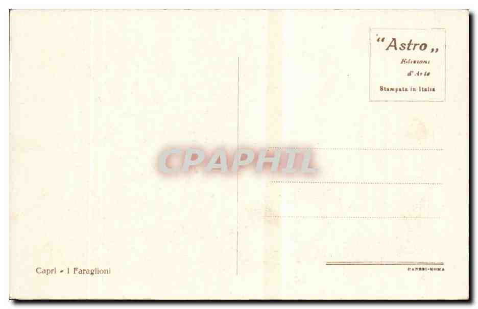 Italia - Italie - Italie - Capri - i Faraglioni - CPA  — Rückseite