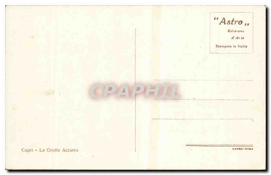 Italia - Italie - Italie - Capri - La Grotta Azzurra - CPA  — Rückseite