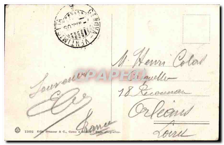 Italia - Italie - Italy - San Remo - Villa - CPA  — Rückseite