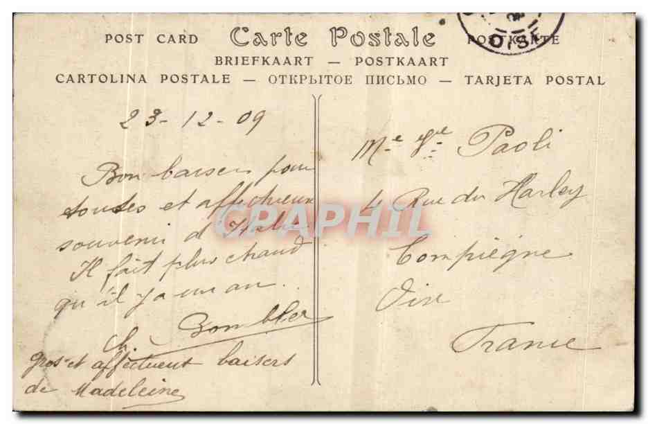 Garavan - Vue sur Garavan et la Frontiere Italienne - CPA  — Rückseite