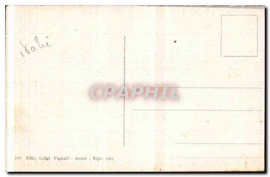 Italia - Italie - Italy - Assisi - Panorama di S Marla degli Angeli - CPA  — Rückseite