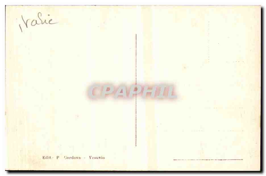 Italia - Italie - Italy - Mount Vesuvius - Monte Vesuvio - CPA  — Rückseite