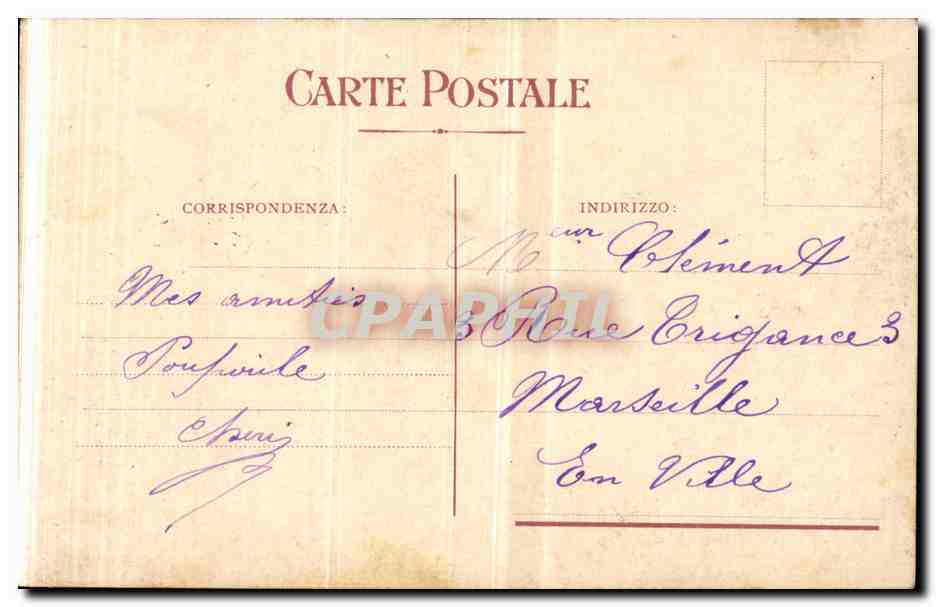 Italia - Italie - Italy - Vesuvio en eruzione - CPA  — Rückseite