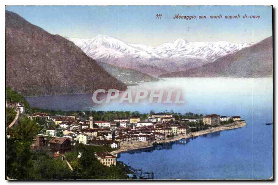Italia - Italie - Italy - Menaggio con monti - CPA 