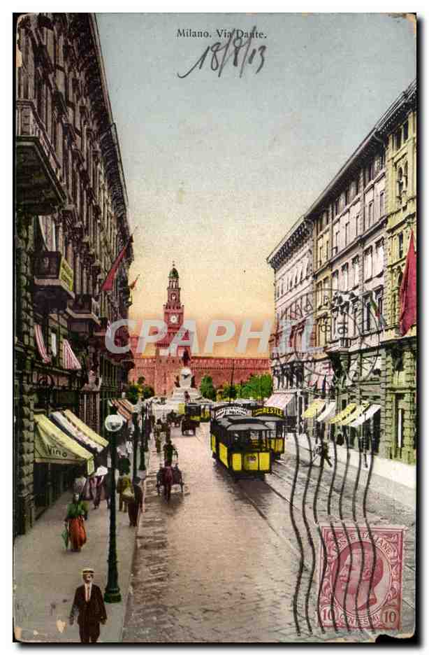 Italia - Italie - Italy - Milano - Milan - Via Dante - CPA 