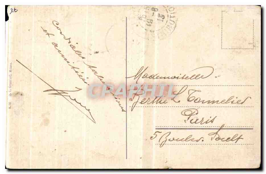 Italia - Italie - Italy - Milano - Milan - Via Dante - CPA  — Verso