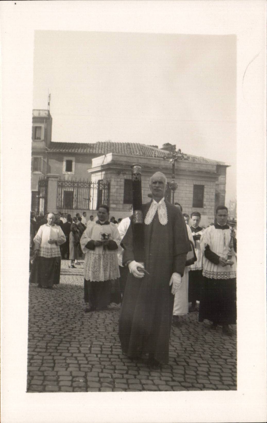 CARTE PHOTO Italia - Italie - Italy - Roma - Rome - Avril 1929 - SAcristain de la cathedrale Saint Jean - CPA 