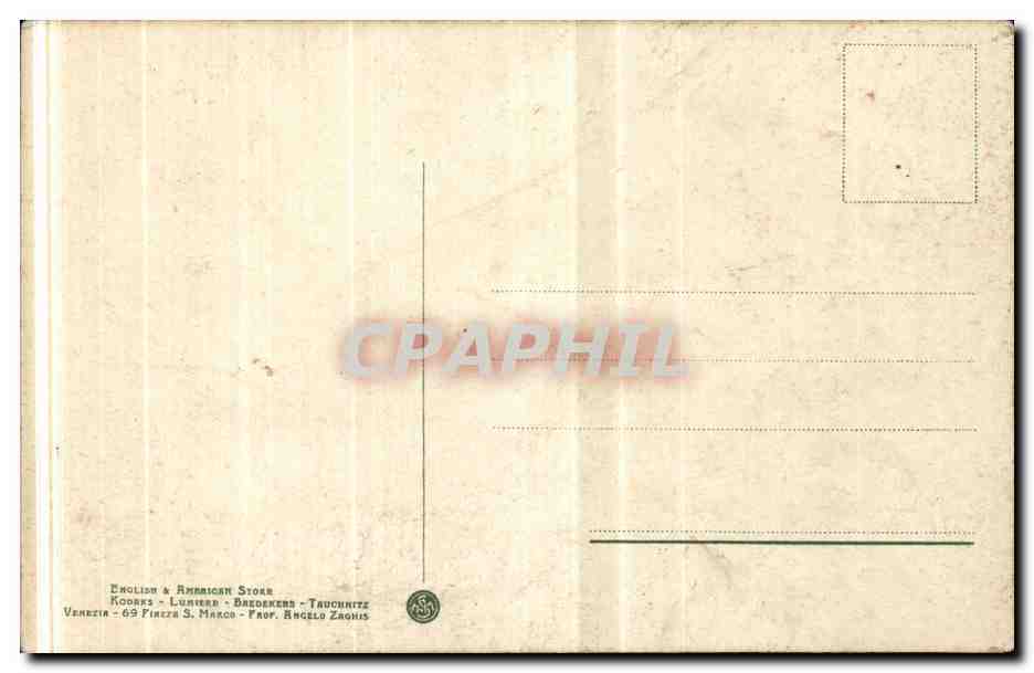 Italia - Italie - Italy - Venice - Venezia - CPA  — Rückseite