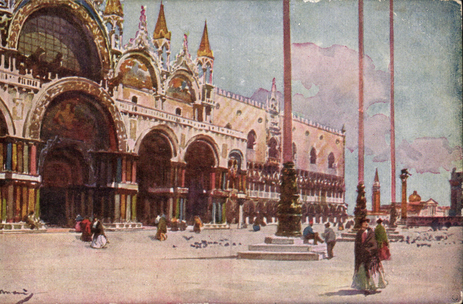 Italia - Italie - Italy - Venice - Venezia - Piazza e Chiesa S Marco - CPA 