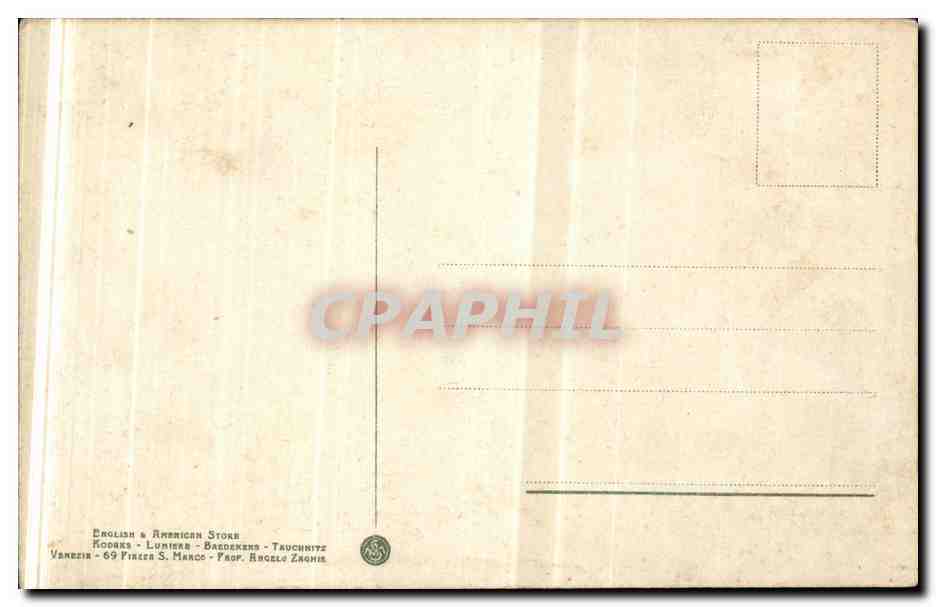 Italia - Italie - Italy - Venice - Venezia - Rio S Gregoria - CPA  — Rückseite