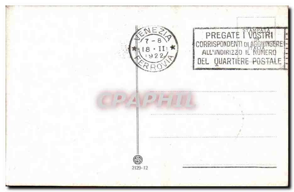 Italia - Italie - Italy - Venice - Venezia - Palazzo Ducale - CPA  — Rückseite