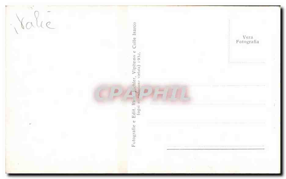 Italia - Italie - Italy - Vipileno - Via Vittorio Emanuele III - CPA  — Rückseite