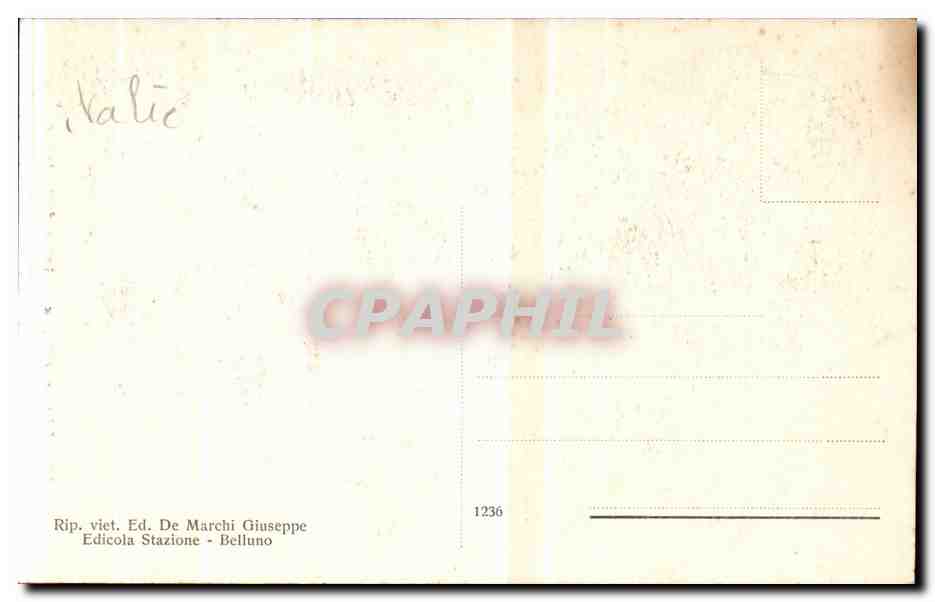 Italia - Italie - Italy - Belluno - Antica Porta - CPA  — Rückseite