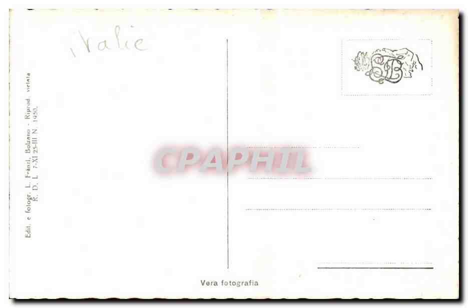 Italia - Italie - Italy - Merano - CPA  — Rückseite