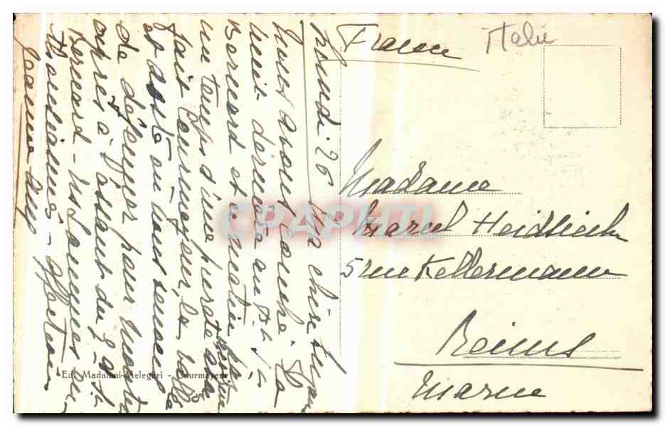 Italia - Italie - Italy - Aosta - Courmayeur - CPA  — Rückseite