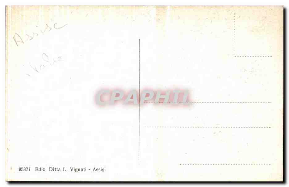 Italia - Italie - Italy - Assisi - Panorama - CPA  — Rückseite