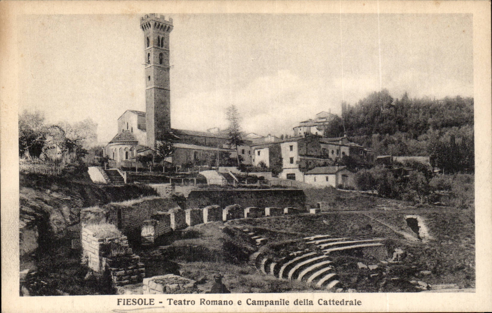 Italia - Italie - Italy - Fiesole - Teatro Romano e Campanile della Cattedrale - CPA 