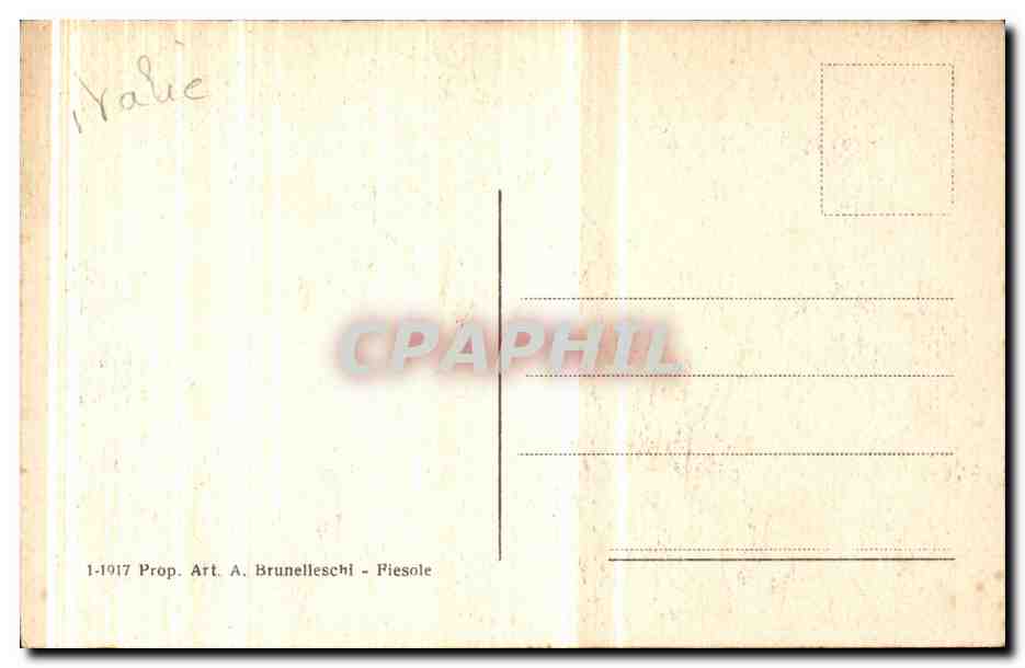 Italia - Italie - Italy - Fiesole - Panorama di Firenze - CPA  — Rückseite