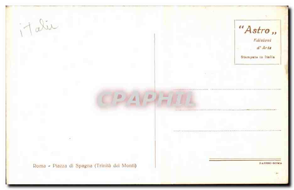 Italia - Italie - Italy - Rome - Roma - Piazza di Spagna - CPA  — Rückseite