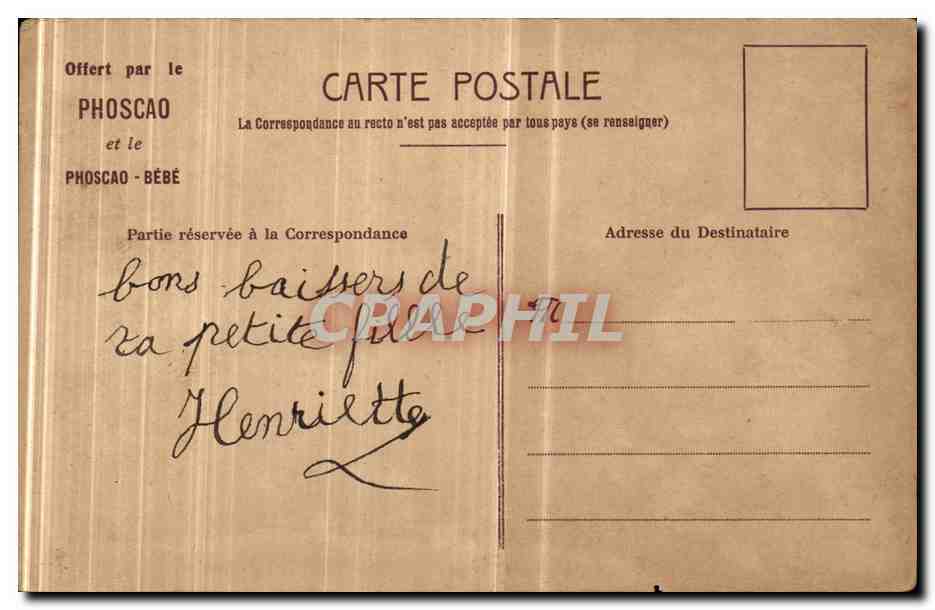 Fantaisie - Femme - Retour de la Peche aux Huitres - Offert par le Phoscao - CPA  — Rückseite