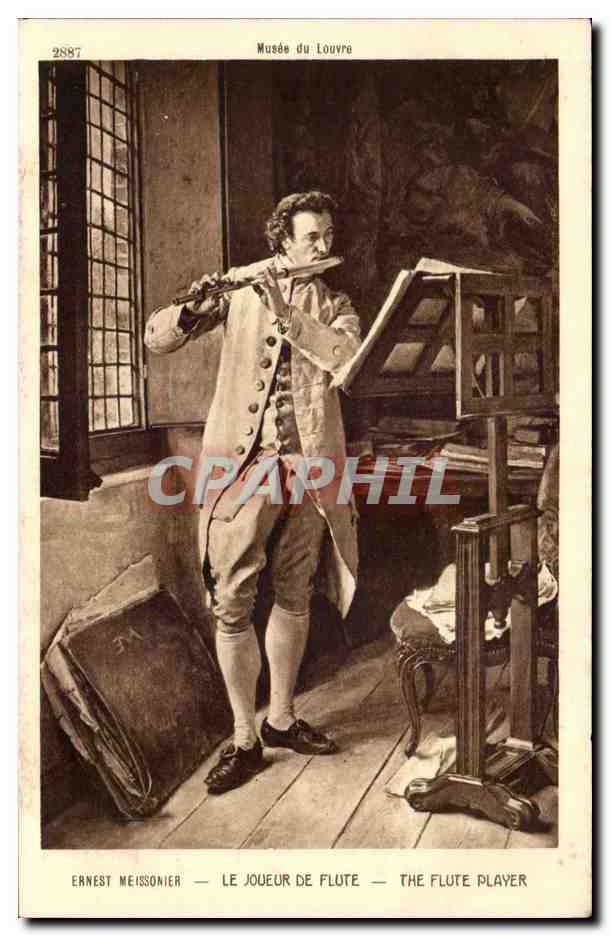 Le Joueur de Flûte — Musée du Louvre — Ernest Meissonier — n° 2887
