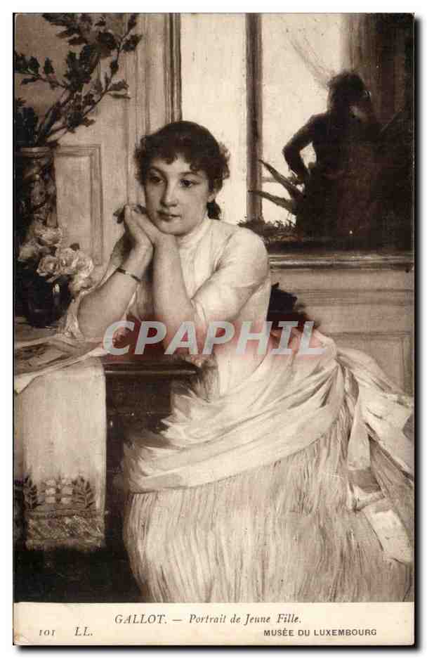 CPA Gallot Portrait de jeune fille
